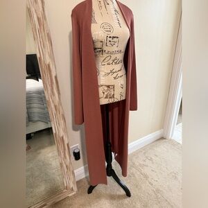 Express Long Rose Cardigan